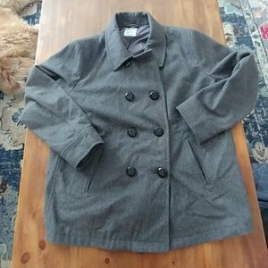 Grey peacoat